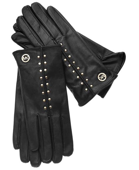 michael kors leather gloves uk|studded leather gloves.